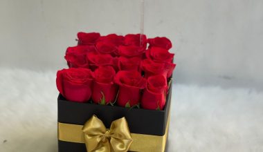 Caja Baul negra con rosas y fresas doradas