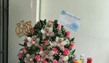 Desayuno rosas rosadas y orquideas