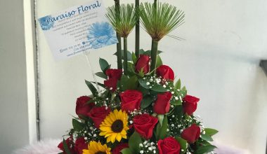 Ramo papiros y rosas rojas