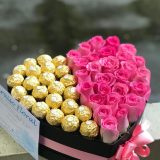 corazon mitad rosas mitad ferreros