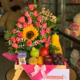 desayuno rosas naranjas