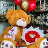 Peluche grande con rosas